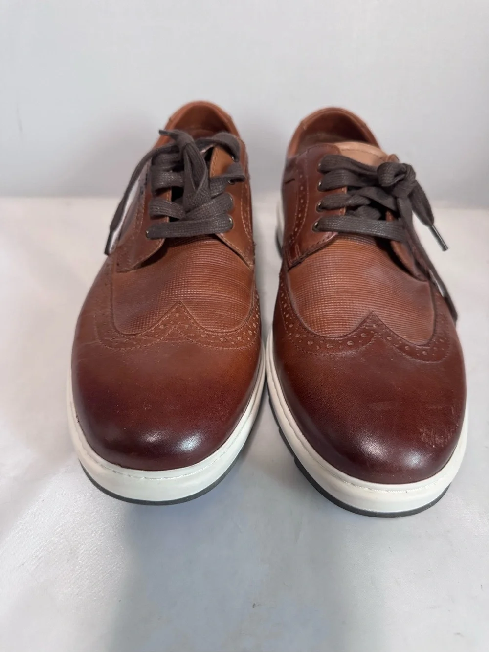 Johnson & Murphy Men's Brown Shoes Size 9M Wingtip Brogue Derby Sneaker Flex
